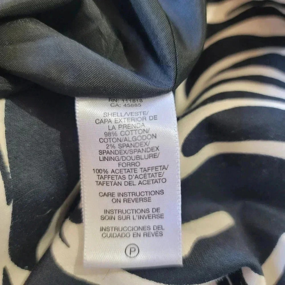 Michael Kors Black White Abstract Womens Sleeveless Casual Dress Buttons Pleat 6 - Picture 12 of 12